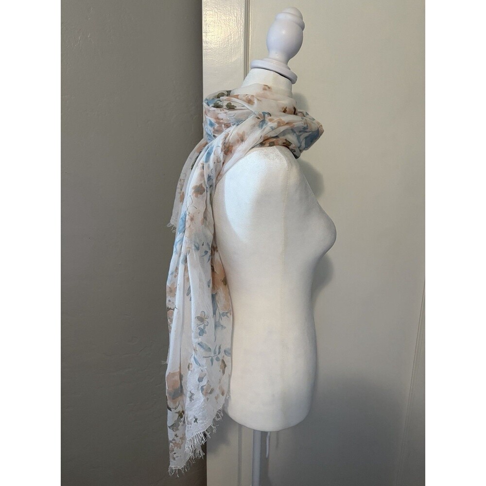 Nardi & Tagliaferri 100% Micro-modal Scarf Wrap Floral Garden Cottage Italy - Picture 9 of 9